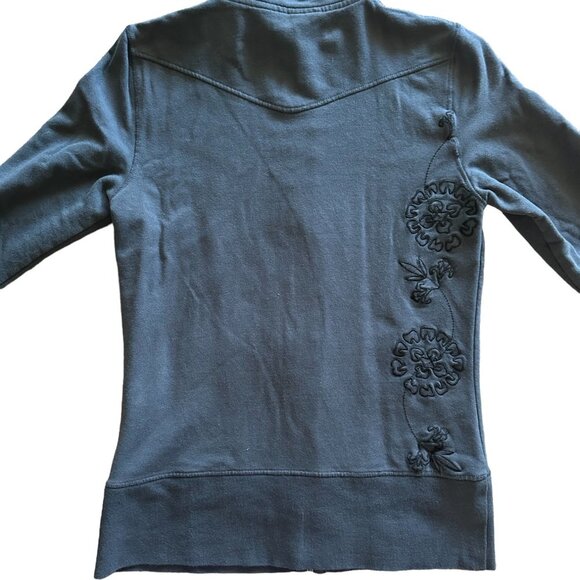 Horny Toad WOMEN's Zip up Embroidered Super soft jacket Size XS Color gray - Picture 8 of 12